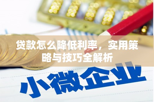 西沙贷款怎么降低利率，实用策略与技巧全解析
