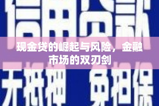 西沙现金贷的崛起与风险，金融市场的双刃剑