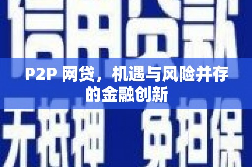 西沙P2P 网贷，机遇与风险并存的金融创新