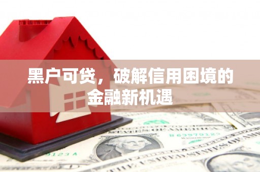 西沙黑户可贷，破解信用困境的金融新机遇
